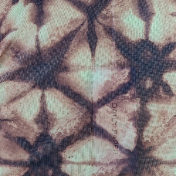 Daily Paper Pelembe Mesh T-Shirt Long Sleeve Semi Sheer Orange Brown M NWT - Picture 7 of 13